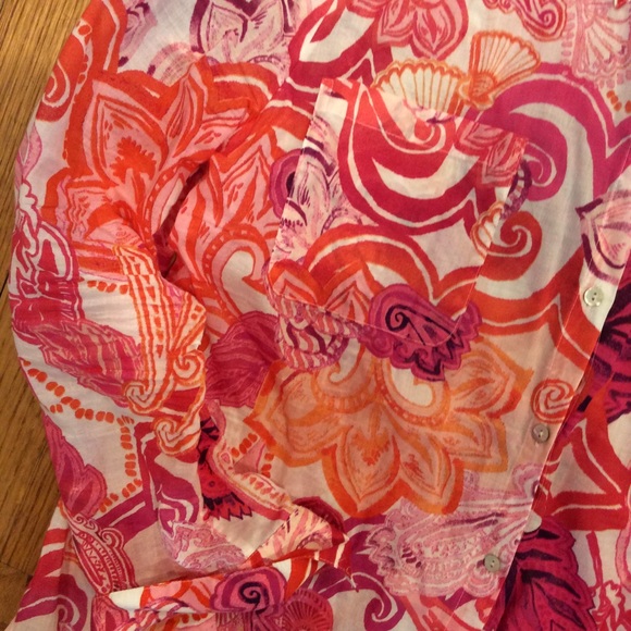 Chico’s Lightweight Blouse Top Pink Size 2 12 14 - Picture 3 of 6